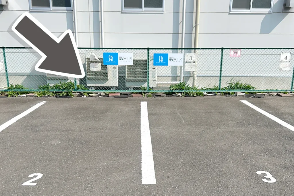 メンズ脱毛サロンAIRの店舗 駐車場